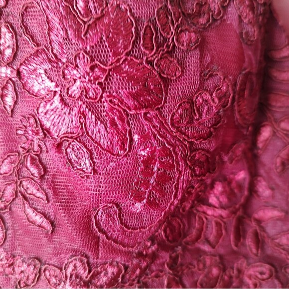 Gown Gallery Red Lace Tulle Dress size 6. *See measurements in photos - Picture 4 of 10